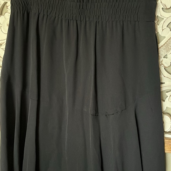 A.L.C. Silk Navy Midi Dress with Black Lace Detail sz 8 - Picture 9 of 14